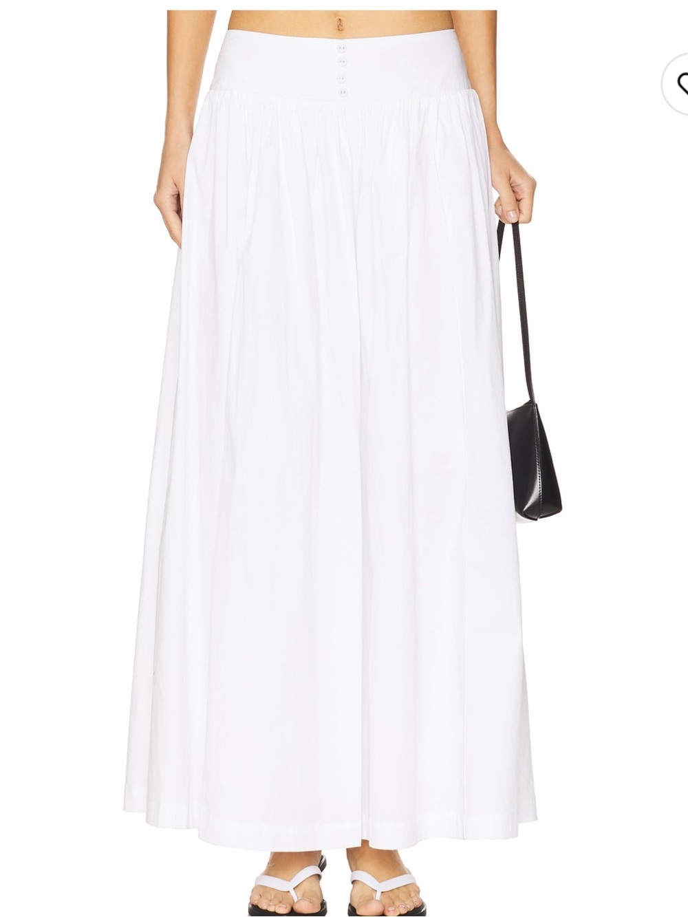 WeWoreWhat White Drop-Waist Maxi Skirt